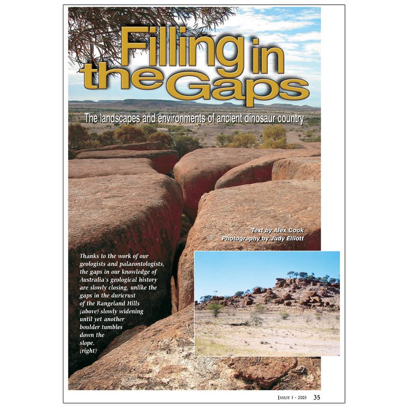 Filling in the Gaps: The landscapes and environments of ancient dinosaur country by Dr Alex Cook