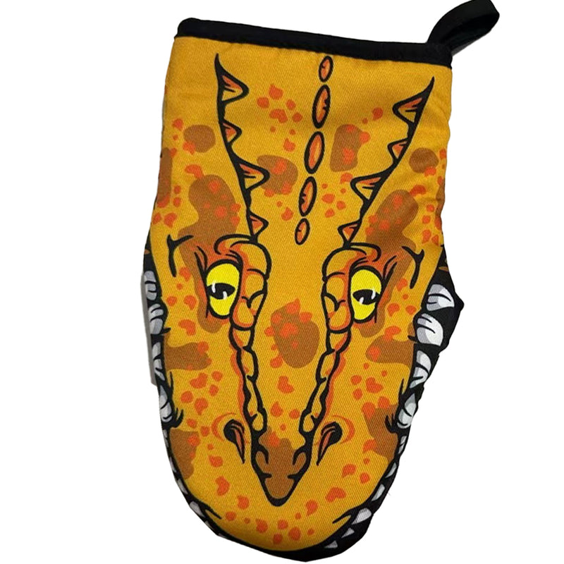 Dinosaur oven mitt