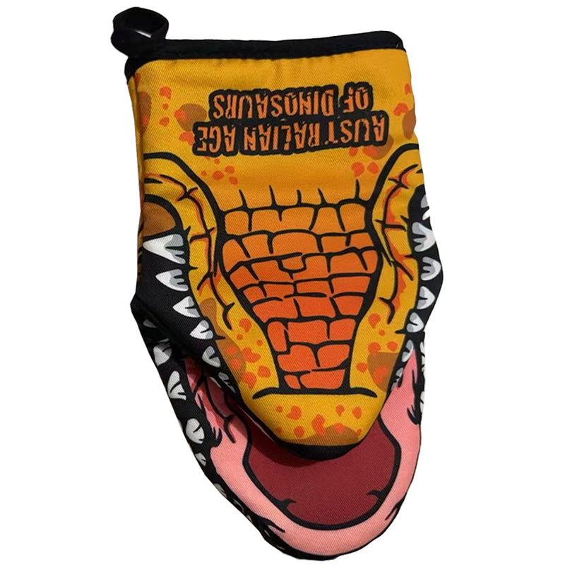 Dinosaur oven mitt