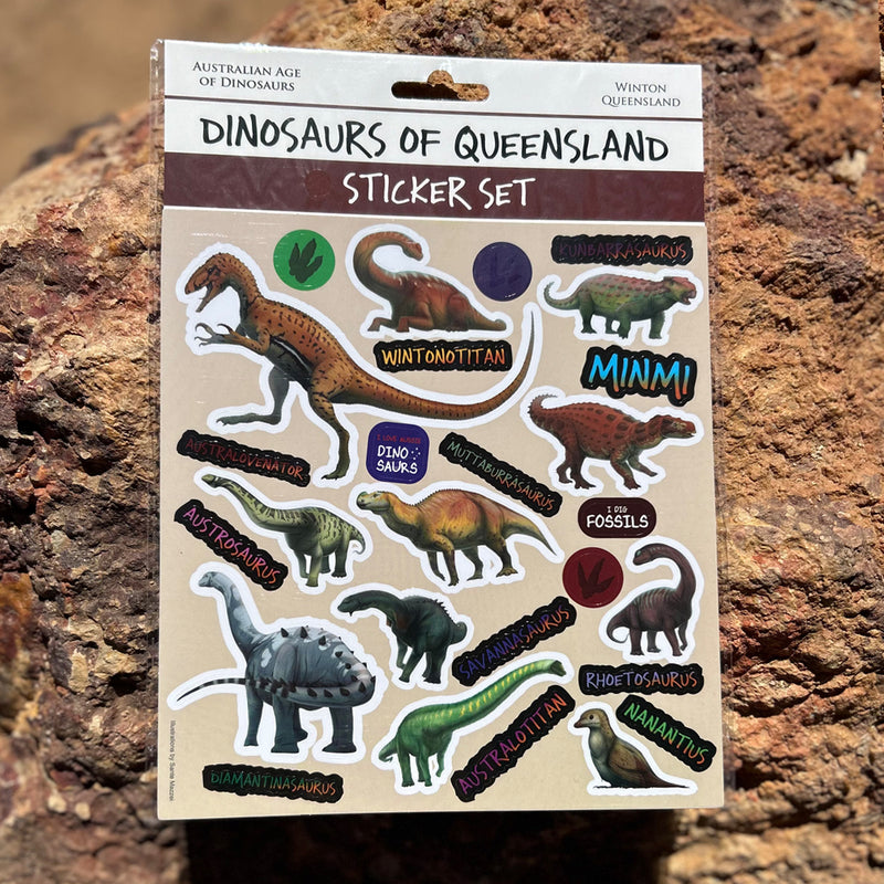 Dinosaurs of Queensland stickers