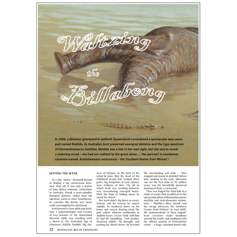 Waltzing the Billabong: Select your partners for a Cretaceous waltz by Robyn Molan