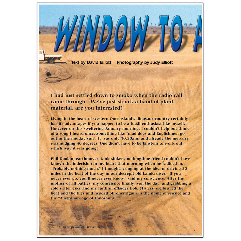Window to a lost world by David and Judy Elliott