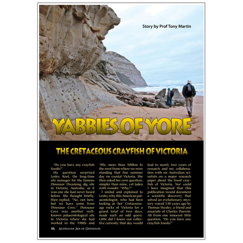 Yabbies of yore: The Cretaceous crayfish of Victoria by Professor Tony Martin 