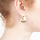 Hoop leaf eucalyptus earrings by Michael Michaud
