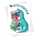 Modern Australian dinosaurs: greeting cards ("Australovenator")