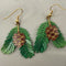 "Austrosequoia wintonensis" leaf earrings (brass)