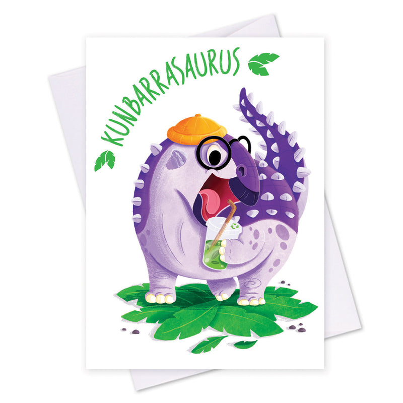 Modern Australian dinosaurs: greeting cards ("Kunbarrasurus")